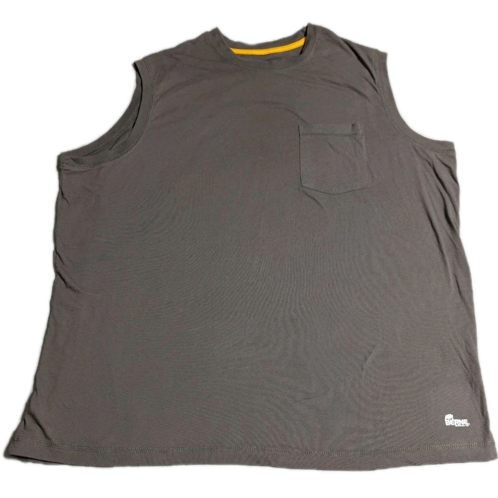 Berne Workwear‎ Sleeveless Pocket T Shirt Mens 4XL Gray Workwear Muscle Tee